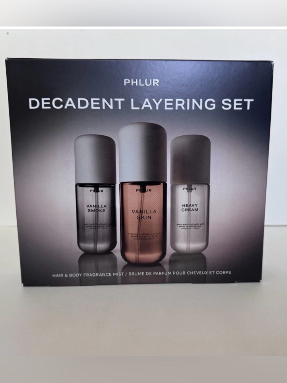 Phlur Decadent Layering Set NEW Vanillaskin-•heavcream•vanilla smoke RETAIL 68